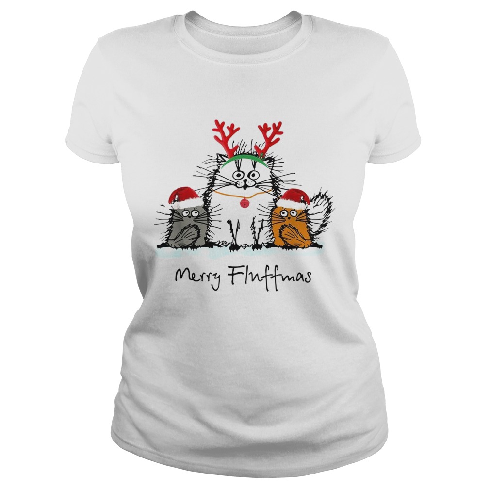 Cats merry fluffmas Christmas Classic Ladies