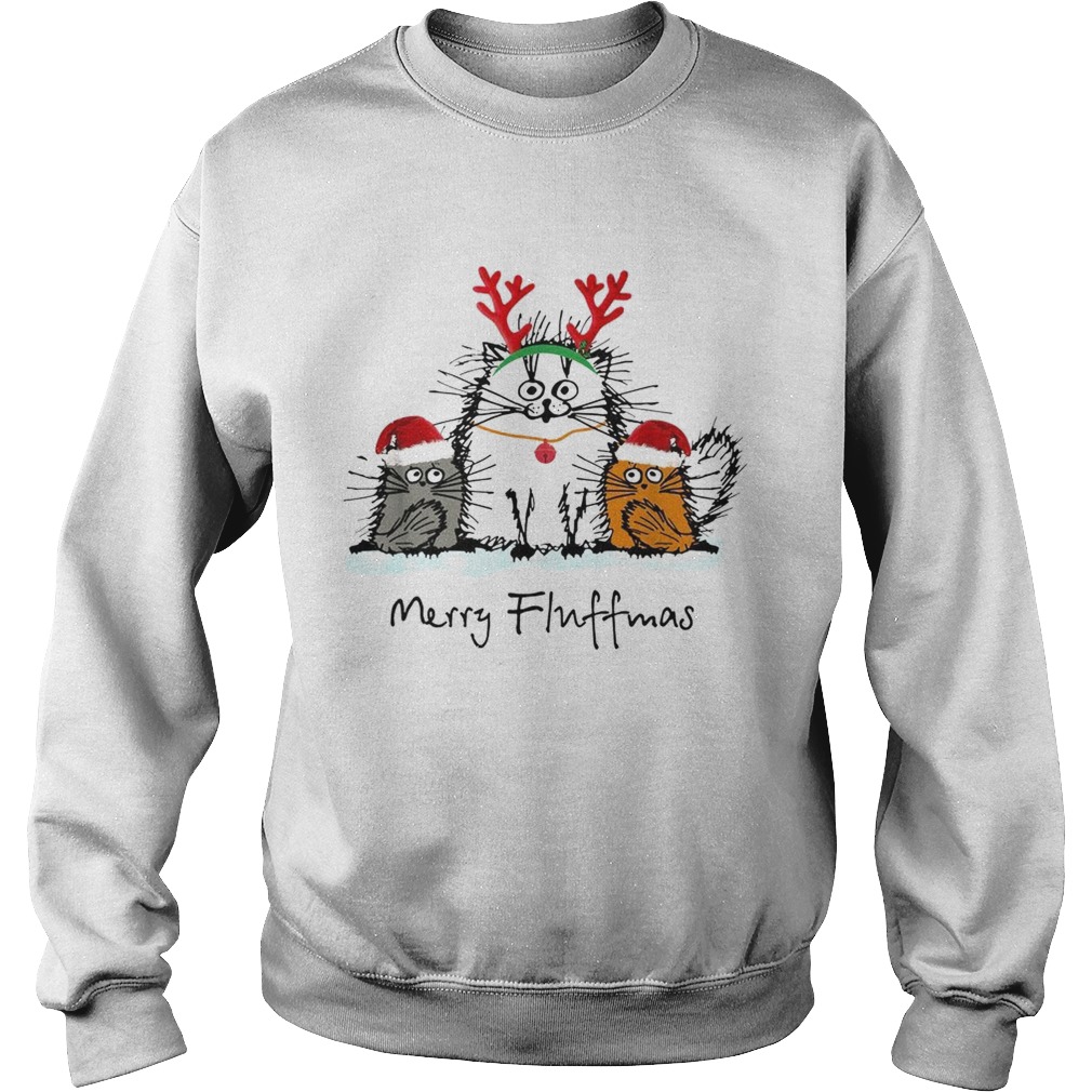 Cats merry fluffmas Christmas Sweatshirt