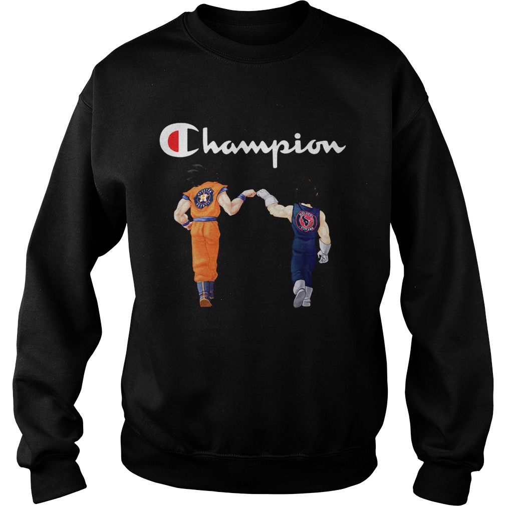 Champion Son Goku and Vegeta Houston Astros Houston Texans Sweatshirt