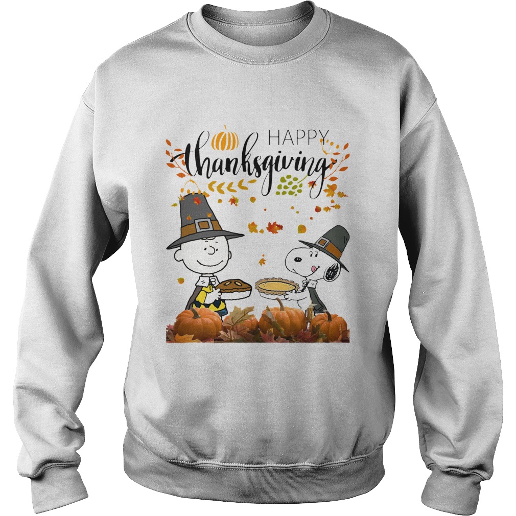 Charlie and Snoopy Peanuts happy Thanksgiving Sweatshirt