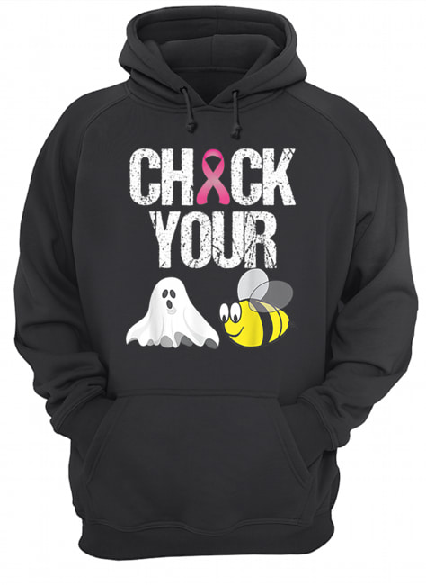 Check Your Boo Bees Funny Breast Cancer Halloween Unisex Hoodie