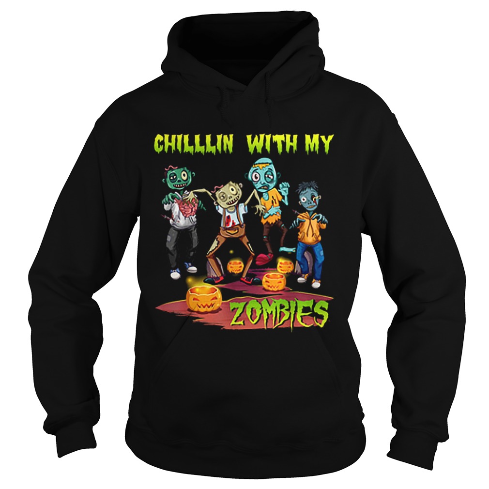 Chillin With My Zombies Halloween Hoodie