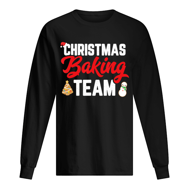 Christmas Baking Team Matching Family TShirts Long Sleeved T-shirt 