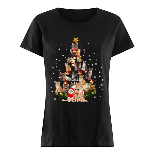 Christmas Cat Tree Funny Cat Lover Gift T-Shirt Classic Women's T-shirt