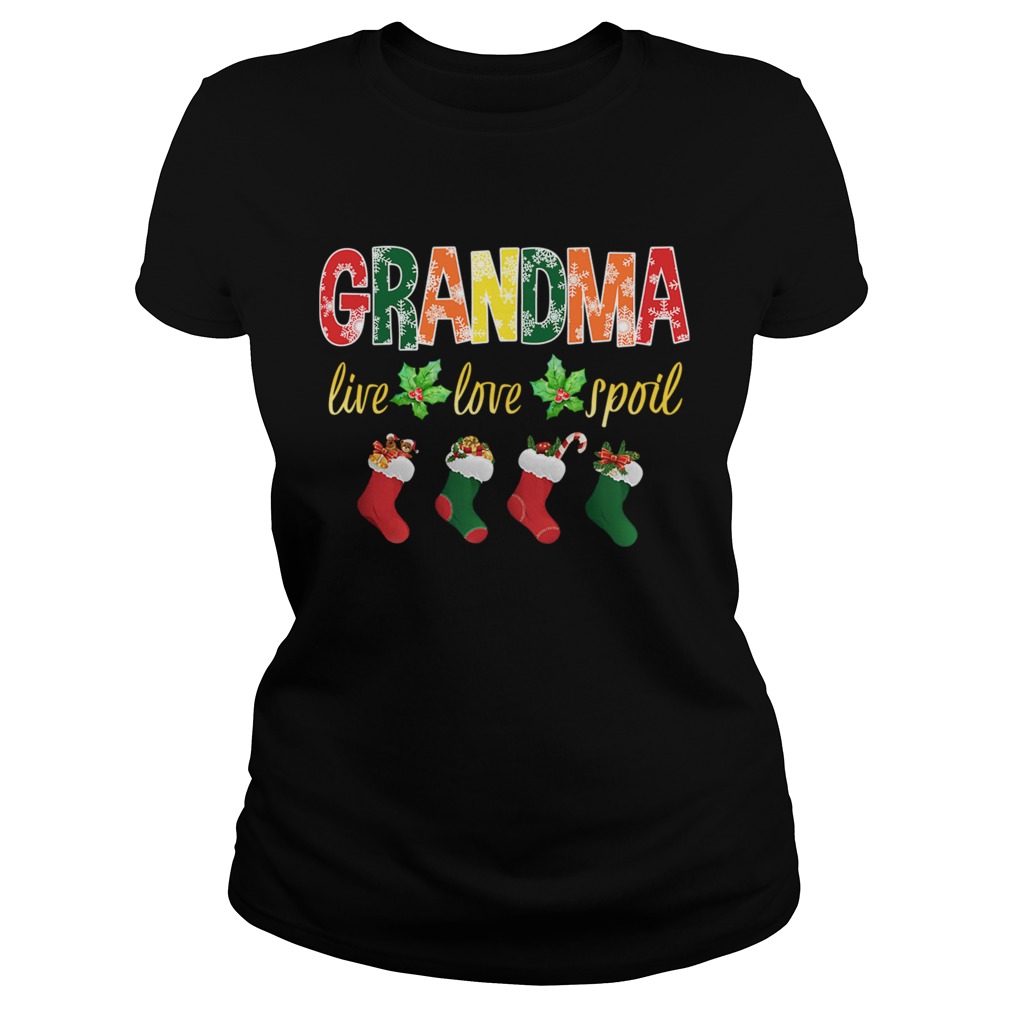 Christmas Grandma Live Love Spoil TShirt - Trend Tee Shirts Store