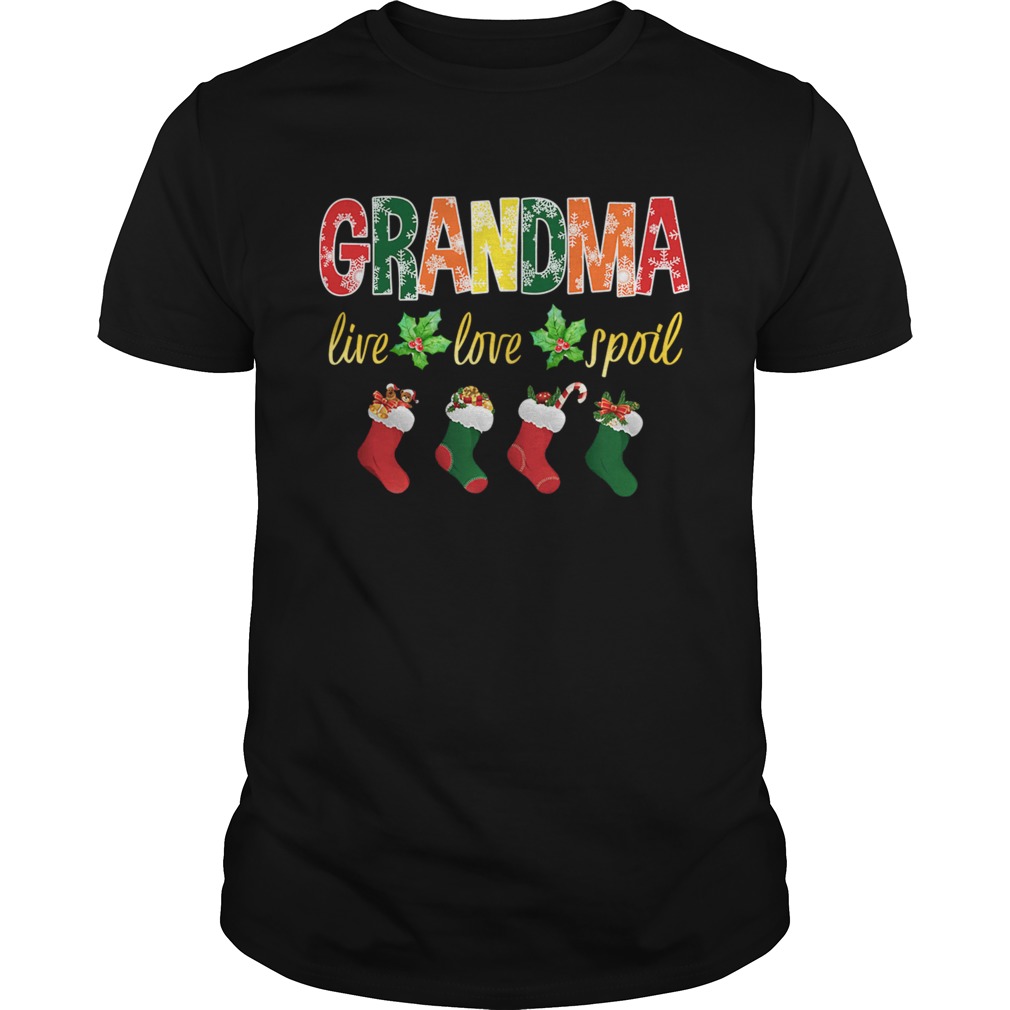 Christmas Grandma Live Love Spoil TShirt