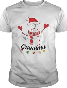 Christmas I Love Being A Grandma Snowman TShirt