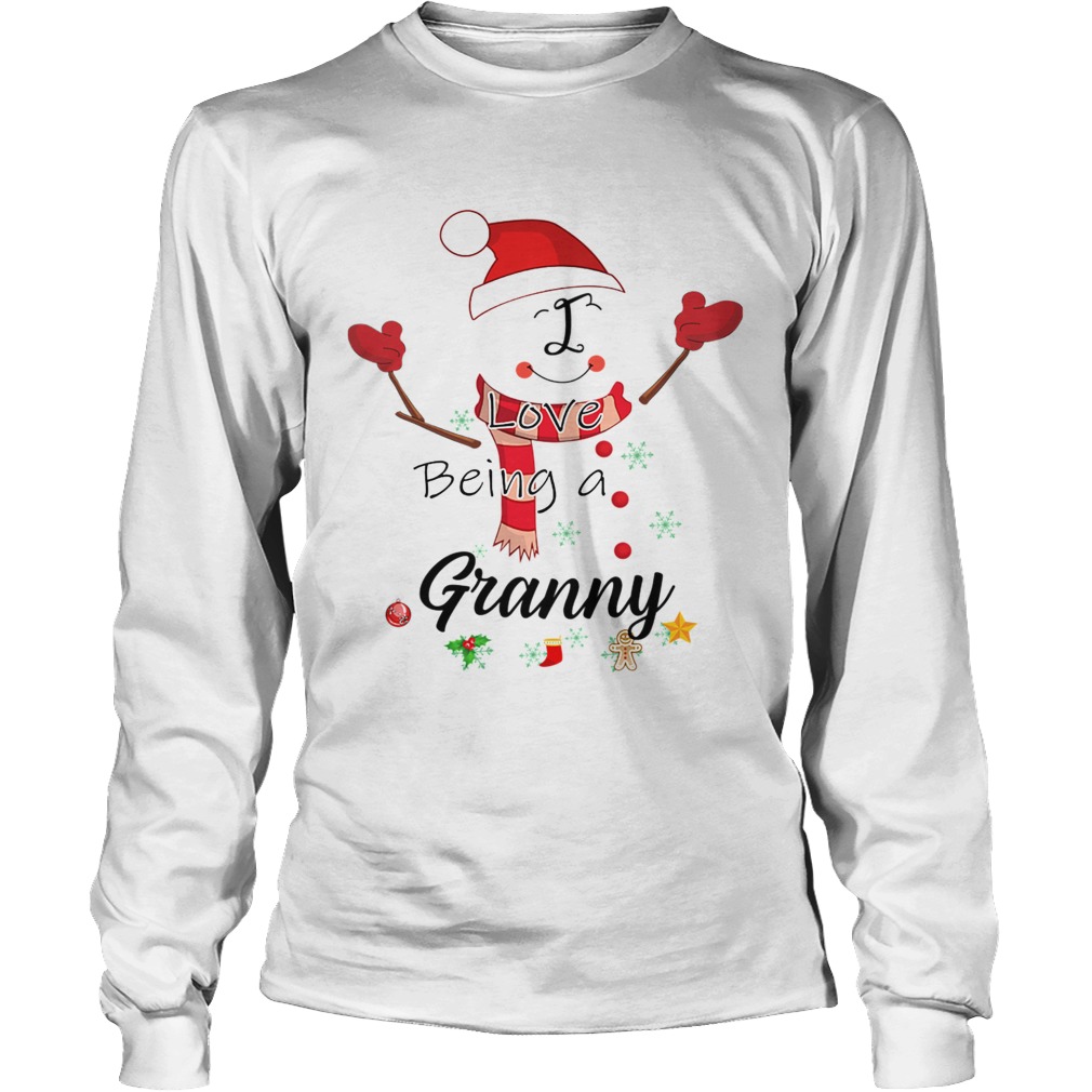 Christmas I Love Being A Granny Snowman TShirt LongSleeve