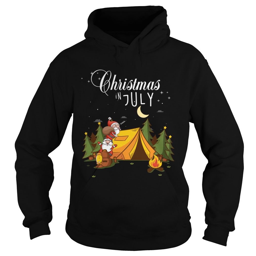 Christmas In July Festival Funny Camping Shirt Hoodie
