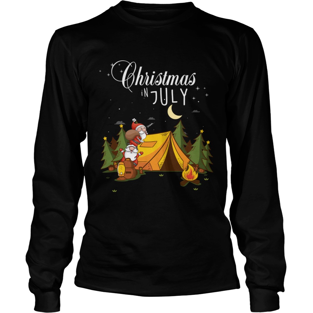 Christmas In July Festival Funny Camping Shirt LongSleeve