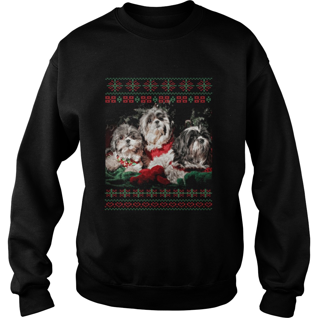 Christmas Shih Tzu Ugly TShirt Sweatshirt