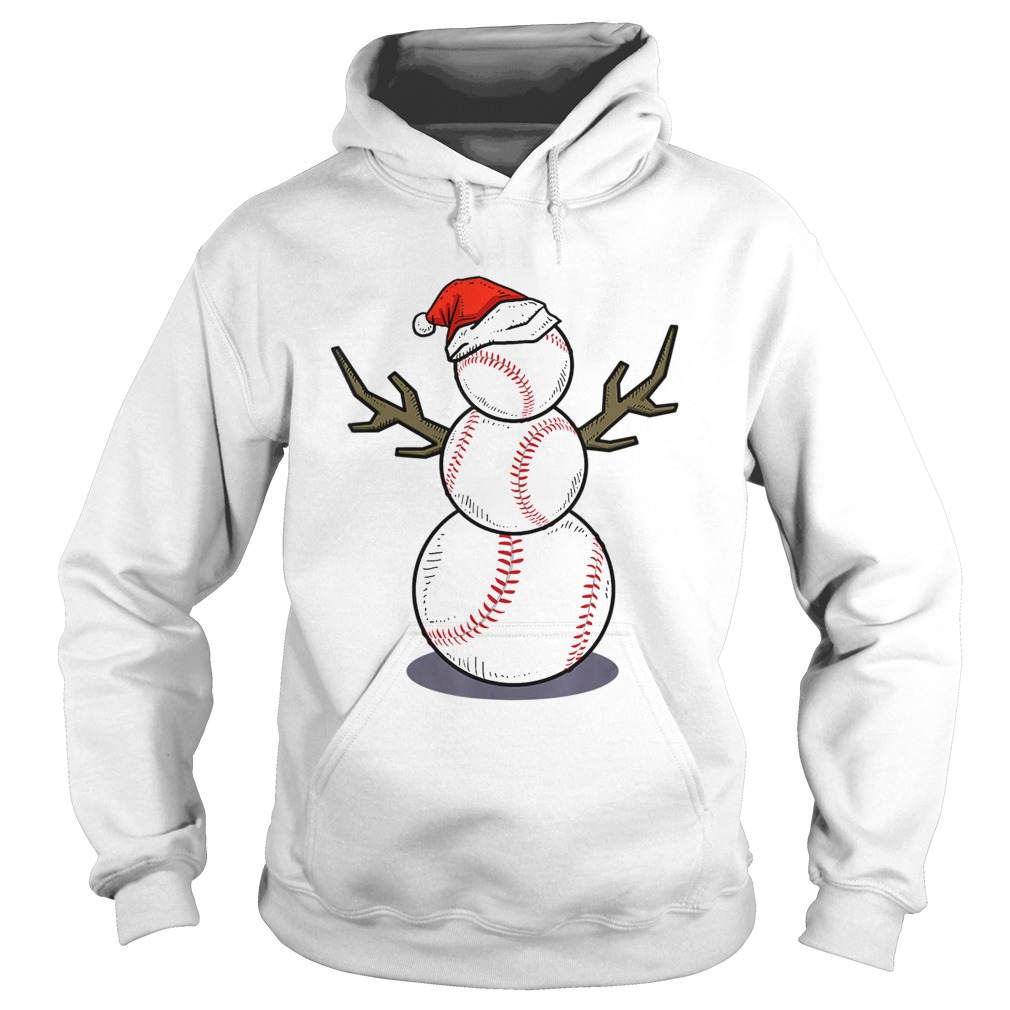 Christmas in July Summer Baseball Snowman Party Gift TShirt Hoodie