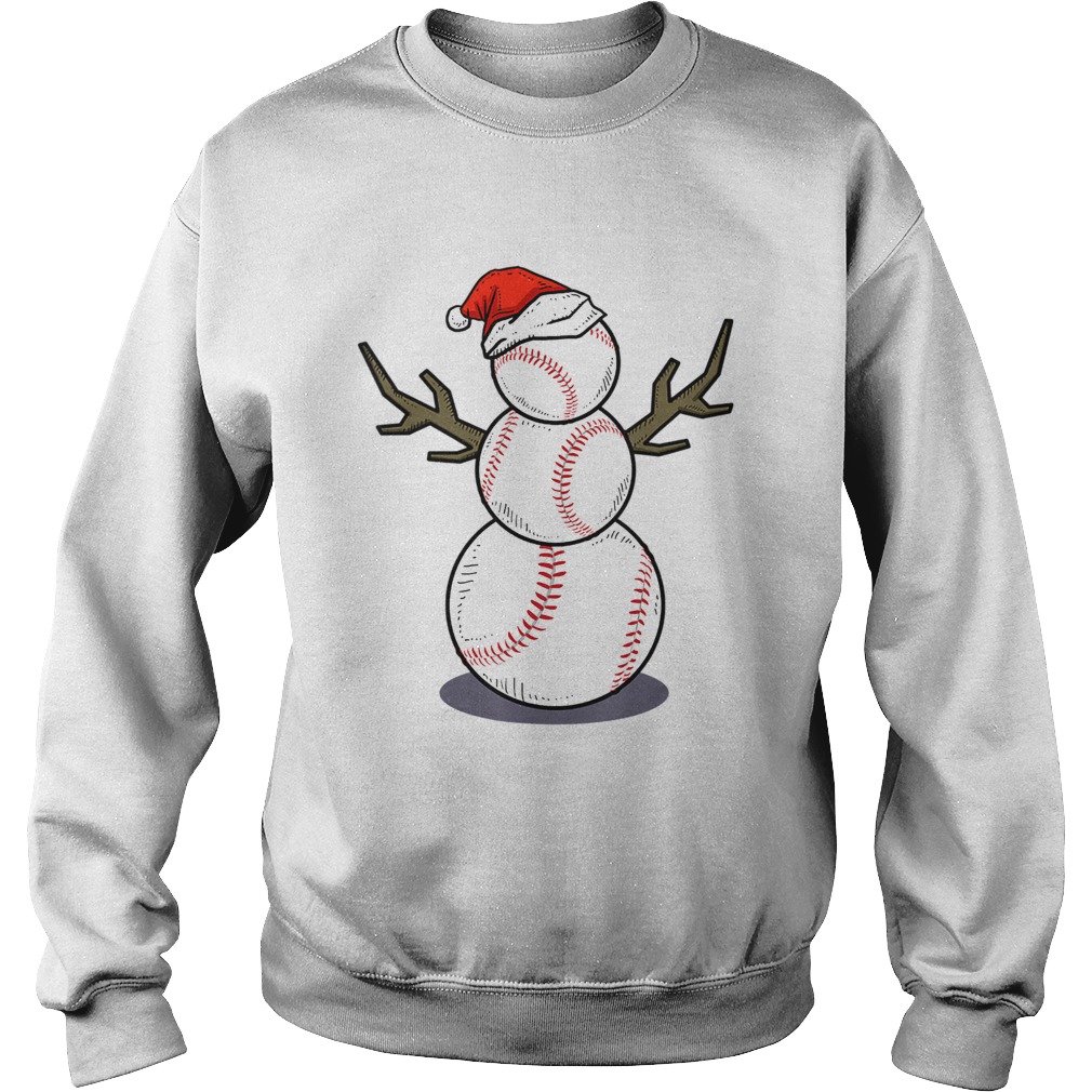 Christmas in July Summer Baseball Snowman Party Gift TShirt Sweatshirt
