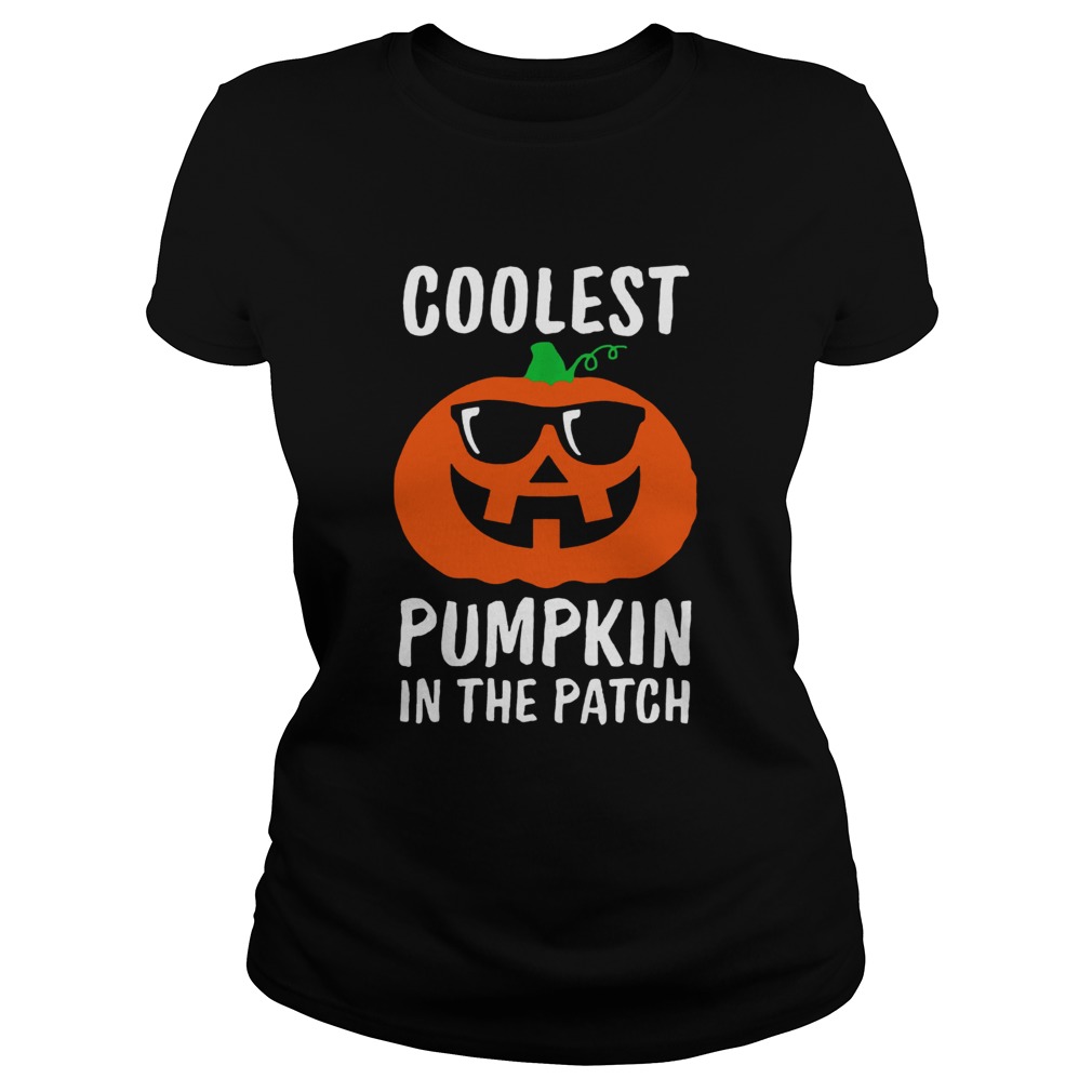 Coolest Pumpkin in the Patch Halloween Costume Boys Girls TShirt Classic Ladies