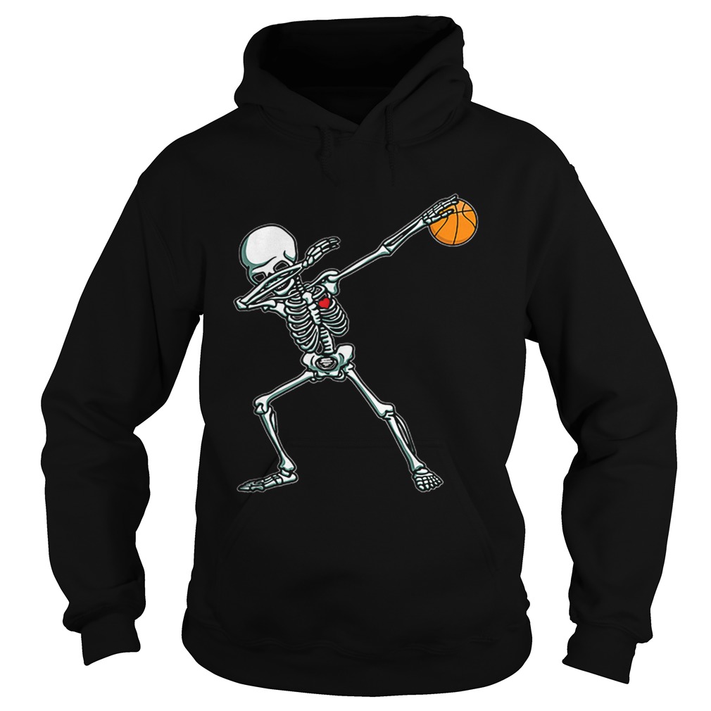 Dabbing Skeleton Basketball Funny Halloween Dab Dance Hoodie