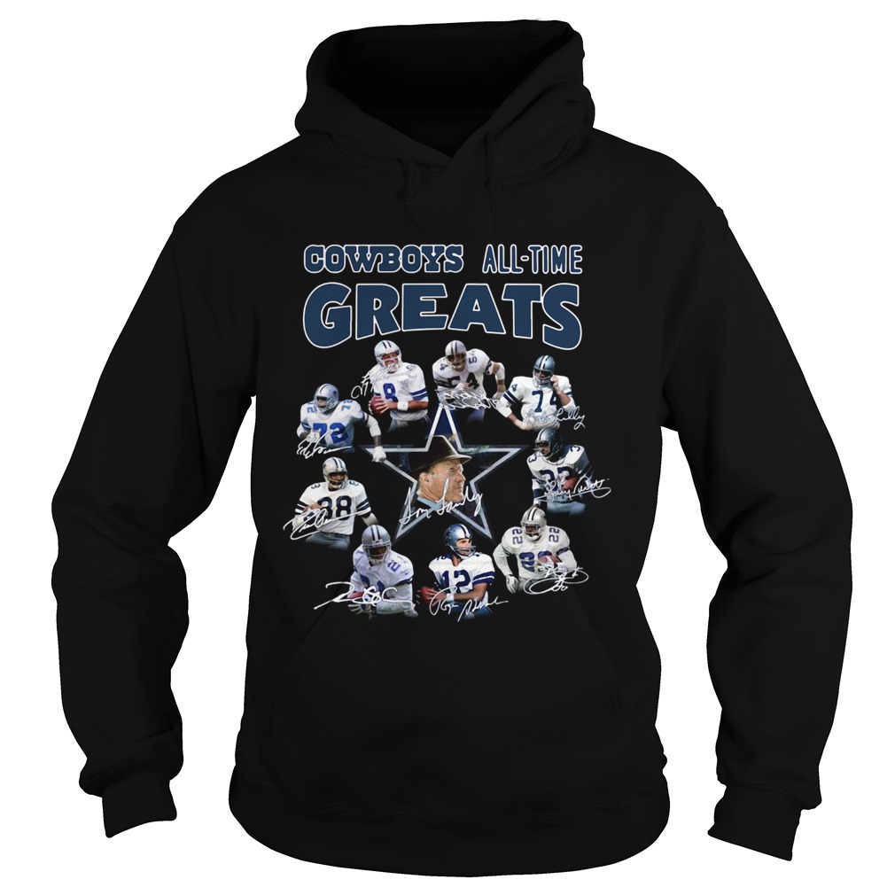 Dallas Cowboys Players All Time Greats Signatures Hoodie