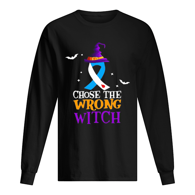 Diabetes Choose The Wrong Witch Halloween Long Sleeved T-shirt 