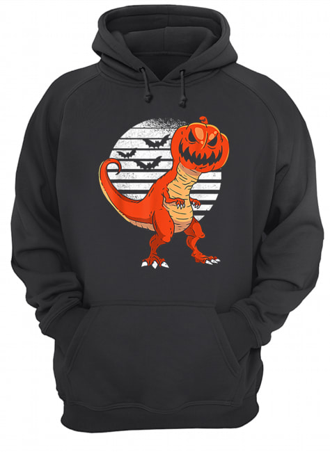 Dinosaur Pumpkin Head Halloween Costume Unisex Hoodie