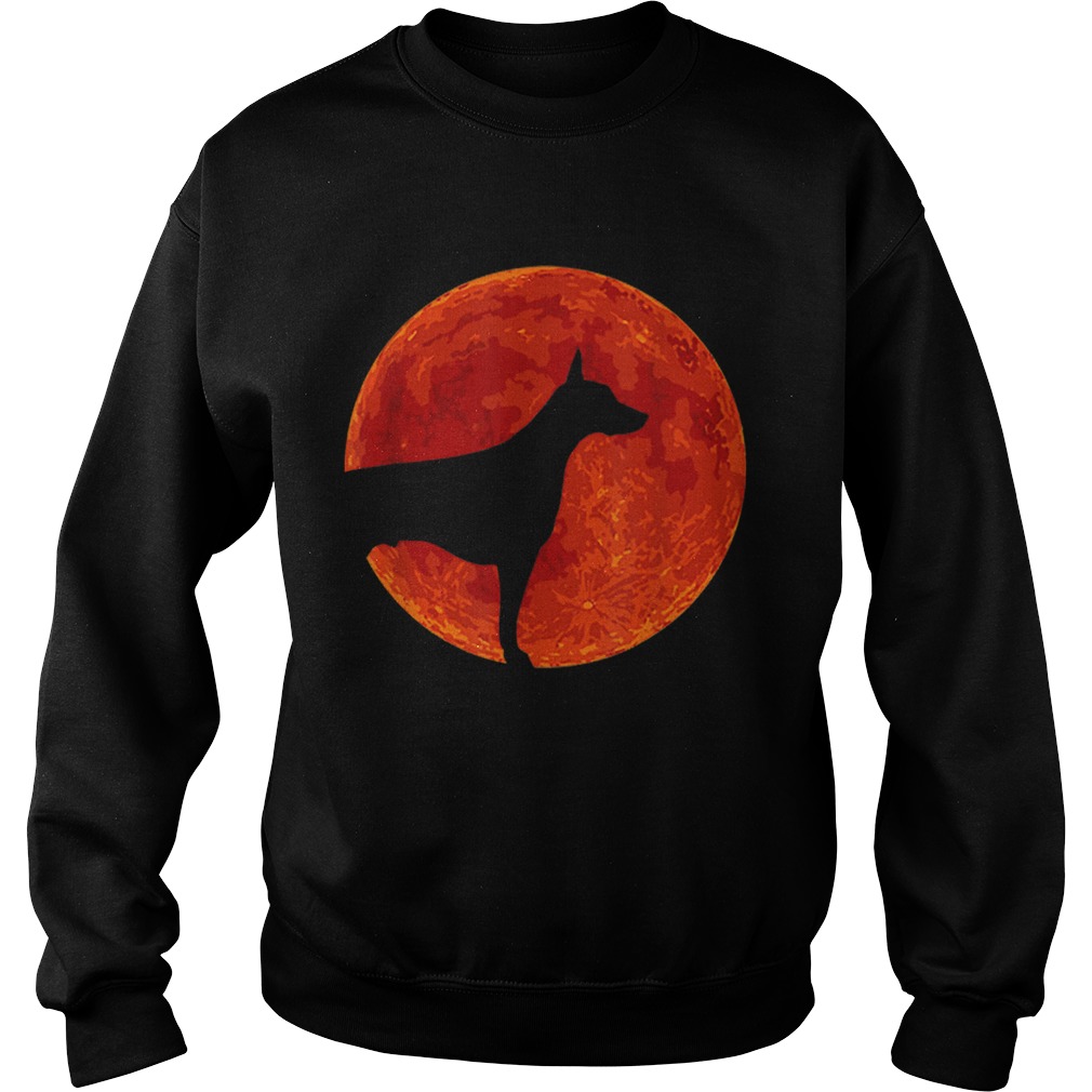 Doberman Dog Lover Red Moon Halloween Sweatshirt