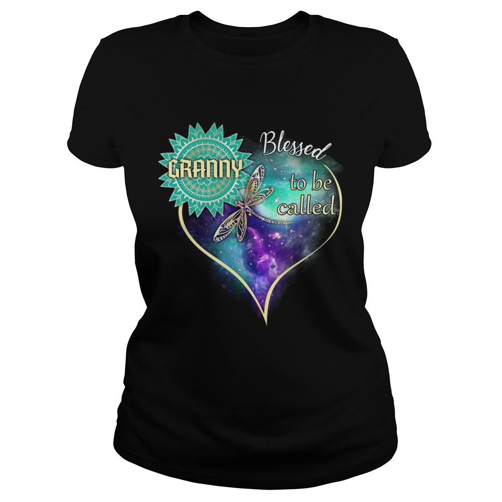 Dragonfly Blessed To Be Called Granny TShirt Classic Ladies