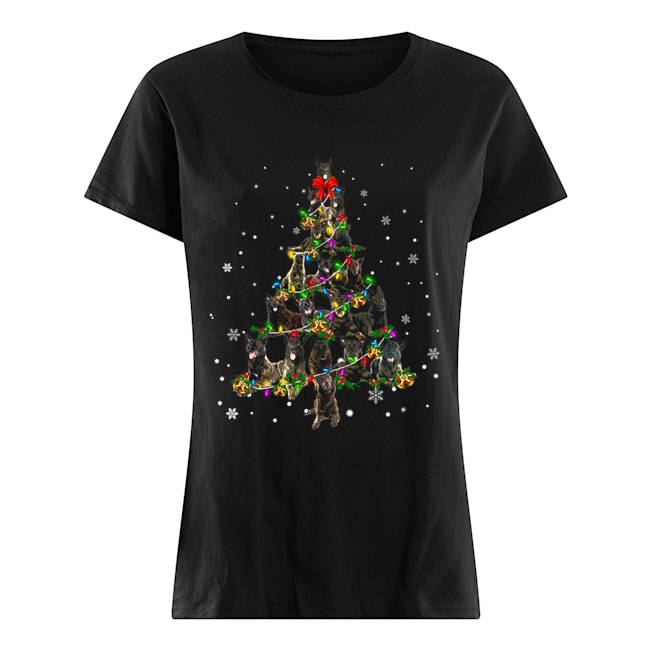 Dutch Shepherd Christmas Tree T-Shirt Classic Women's T-shirt