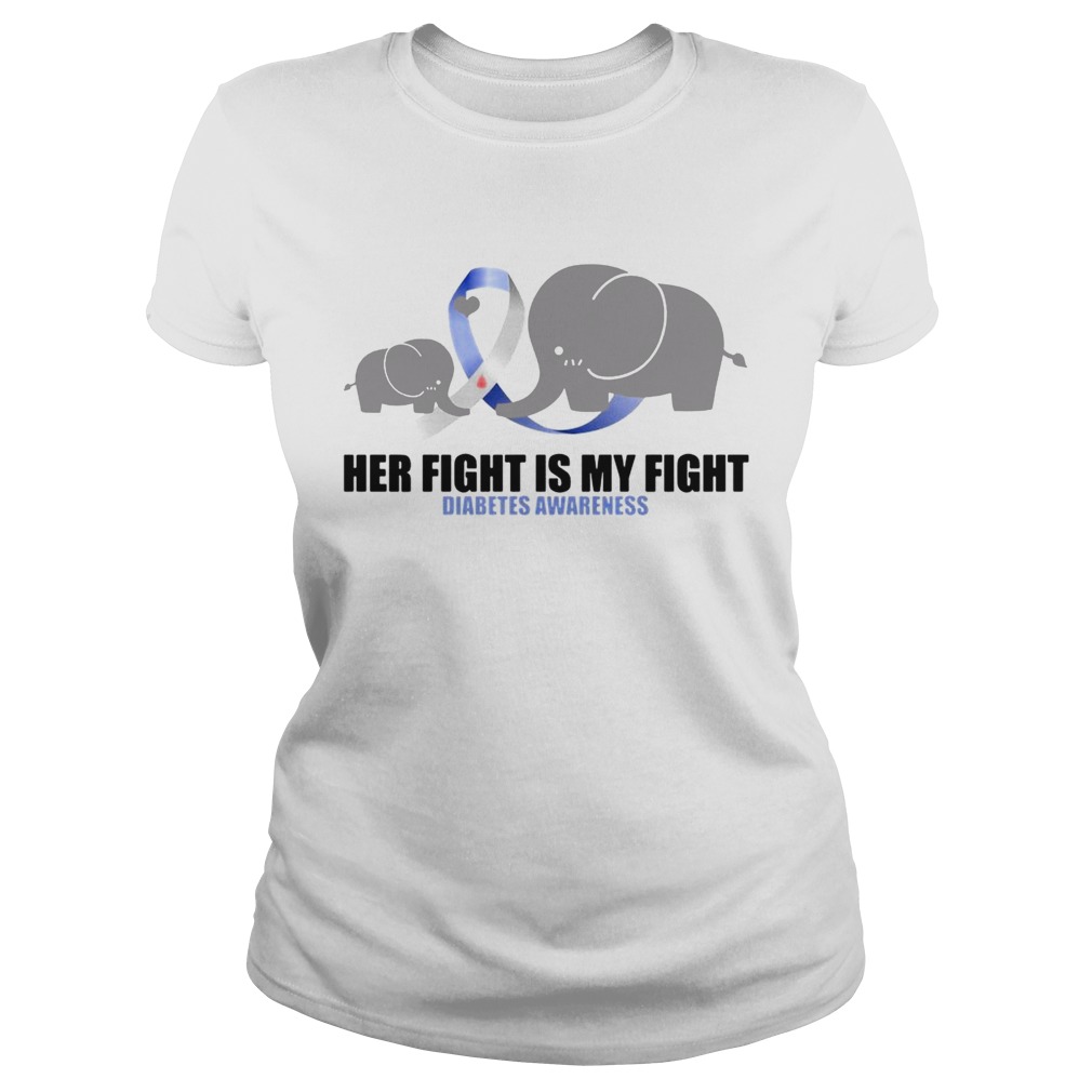 Elephants her flight is my fight Diabetes Awareness Classic Ladies