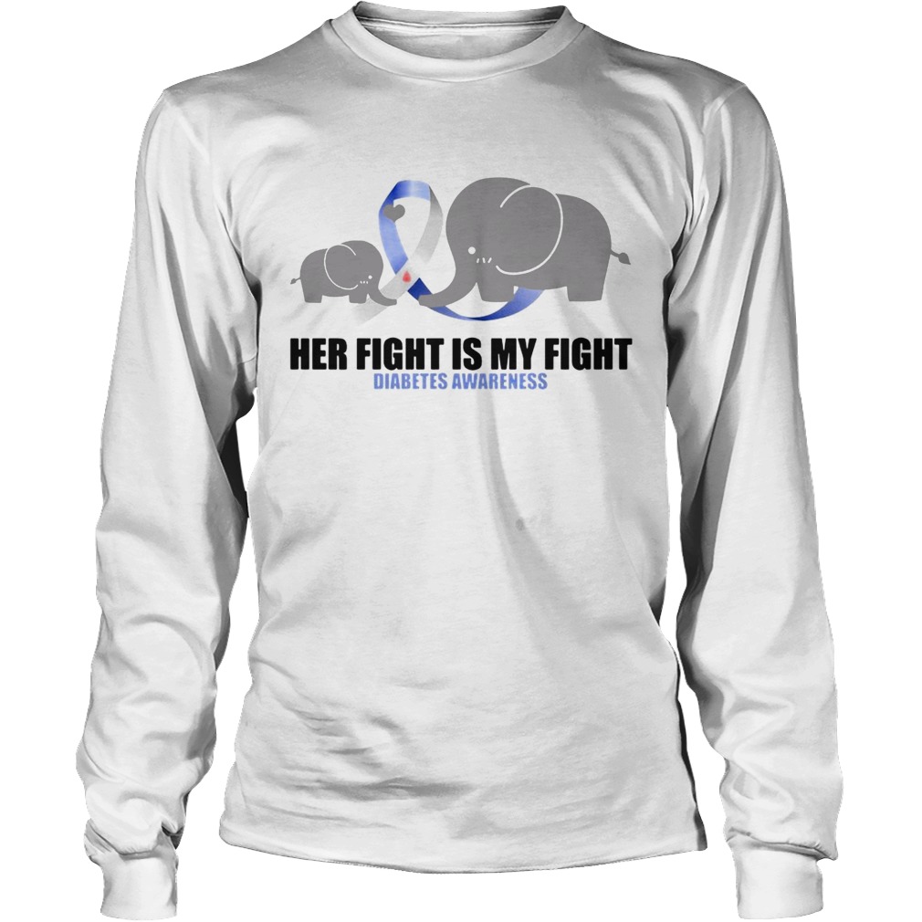 Elephants her flight is my fight Diabetes Awareness LongSleeve