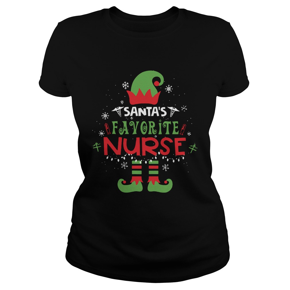 Elf Santa Favorite Nurse Christmas Classic Ladies