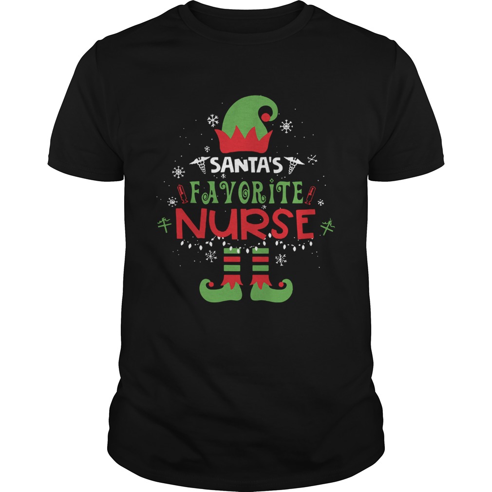Elf Santa Favorite Nurse Christmas shirt