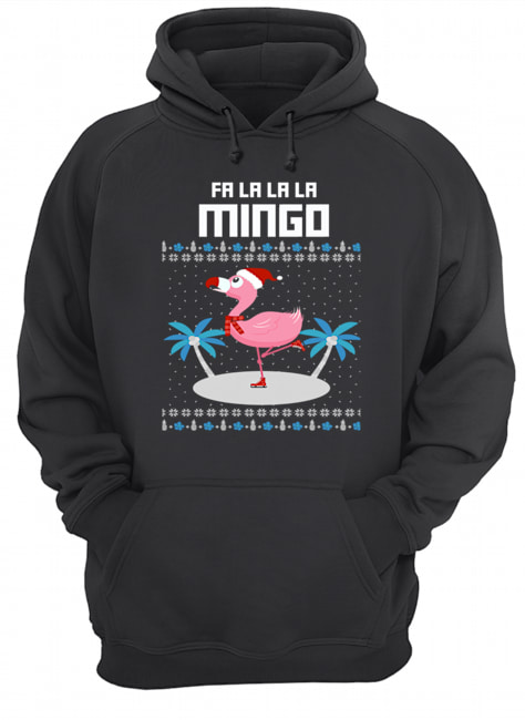 Fa La La Flamingo Ugly Christmas T-Shirt Unisex Hoodie