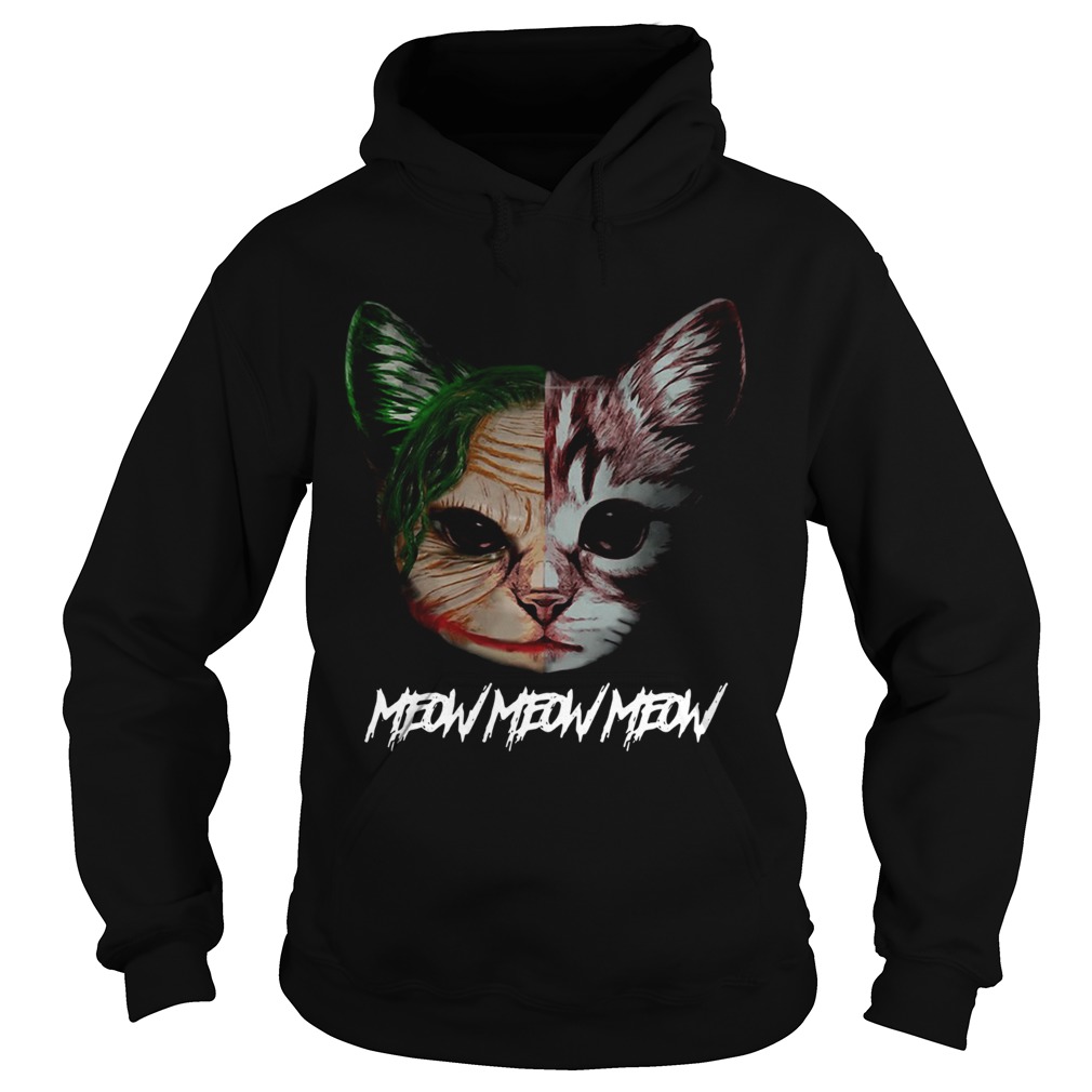 Face of Joker cat meow meow meow Hoodie