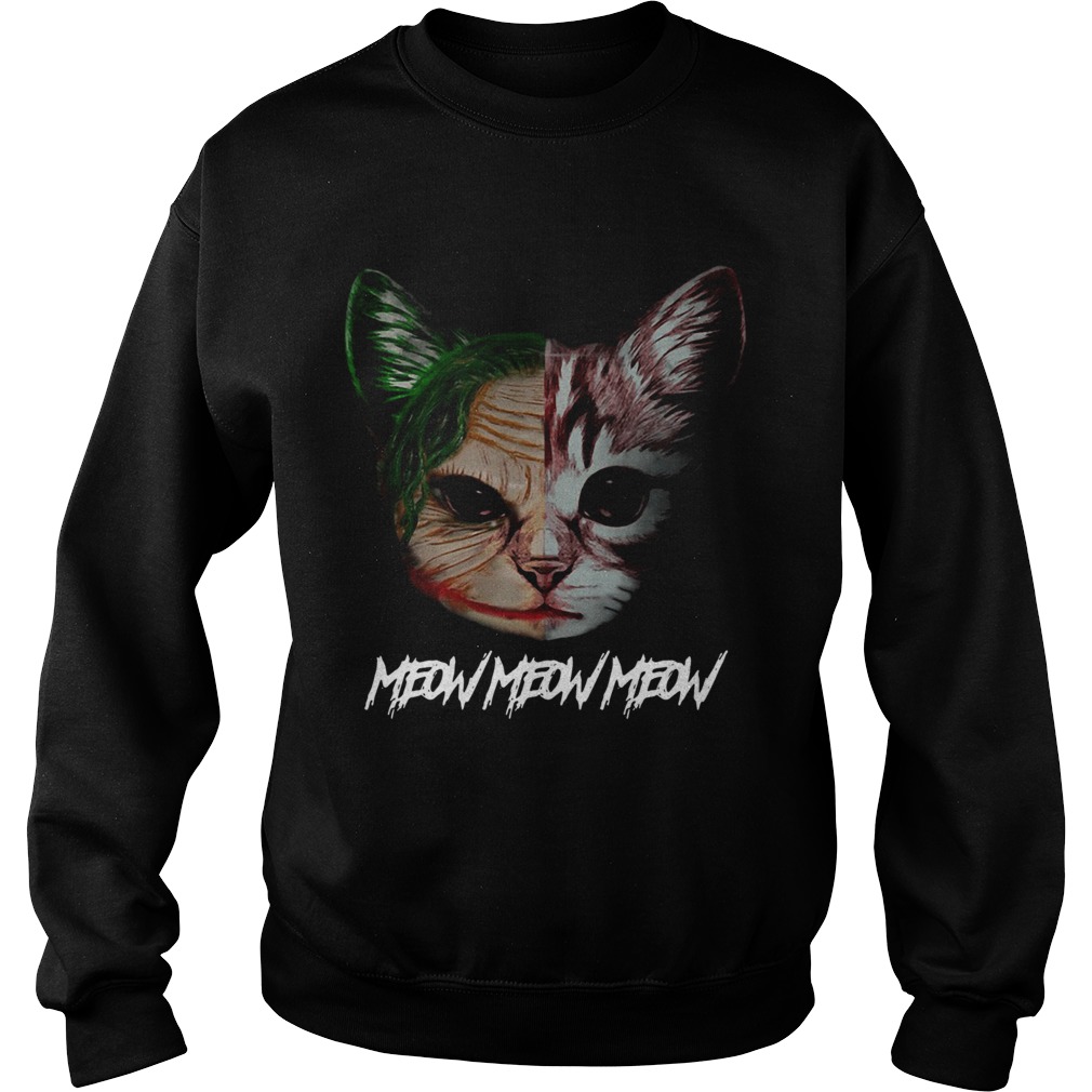 Face of Joker cat meow meow meow Sweatshirt
