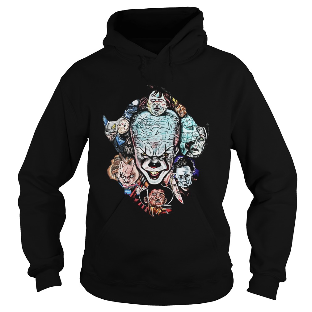Face of Pennywise mashup Horror Character Hoodie