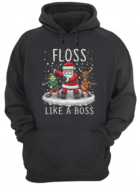 Floss Like A Boss Santa Floss Funny Christmas T Shirt Unisex Hoodie