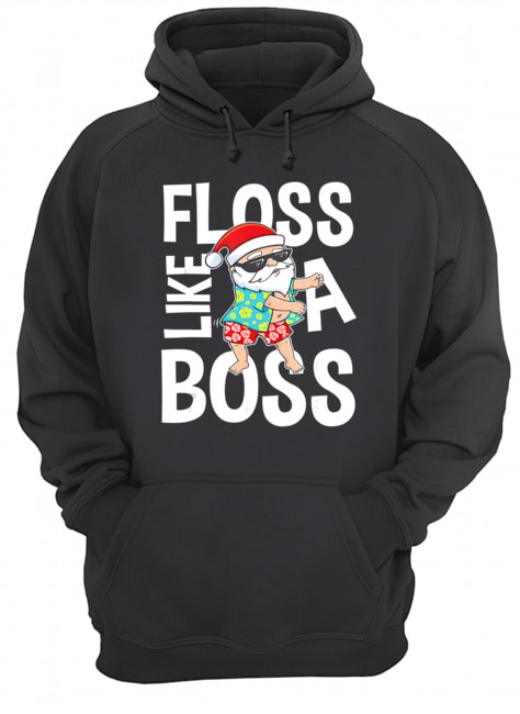 Floss Like A Boss Santa Flossing Summer T-Shirt Unisex Hoodie