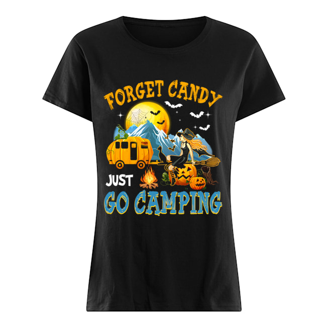 Forget Candy Just Go Camping Halloween T-Shirt Classic Women's T-shirt