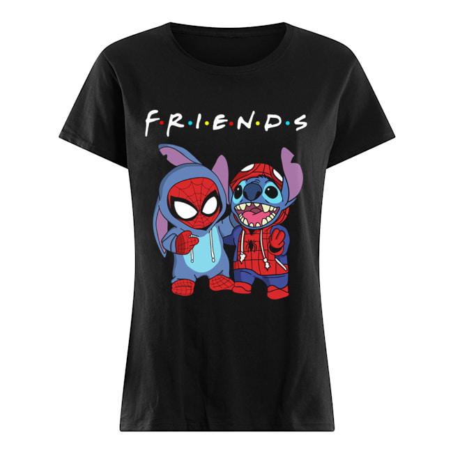 Friends Baby Spider Man And Stitch Classic Women's T-shirt
