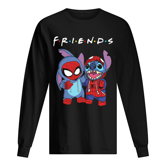 Friends Baby Spider Man And Stitch Long Sleeved T-shirt 