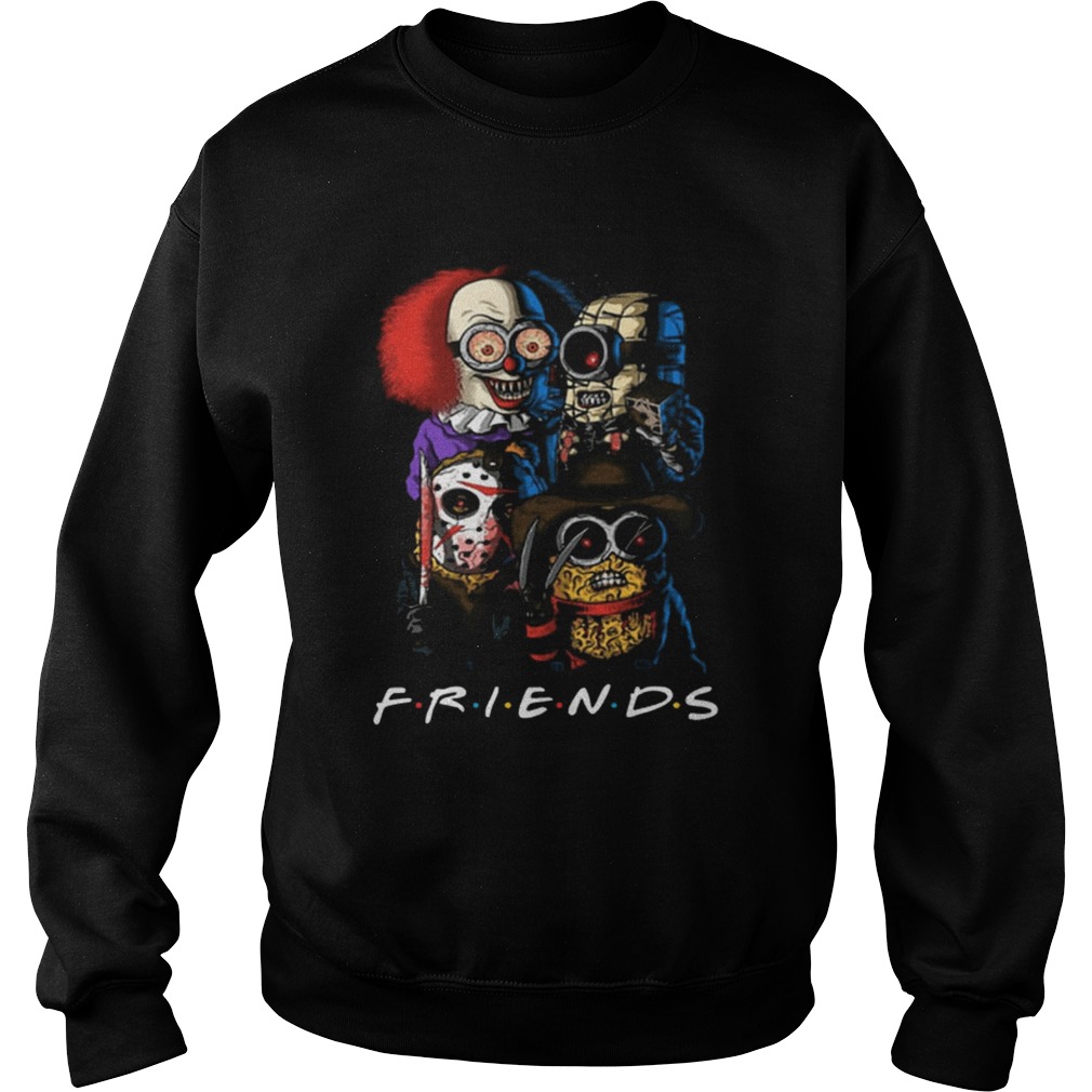 Friends Minions horror movie characters Sweatshirt