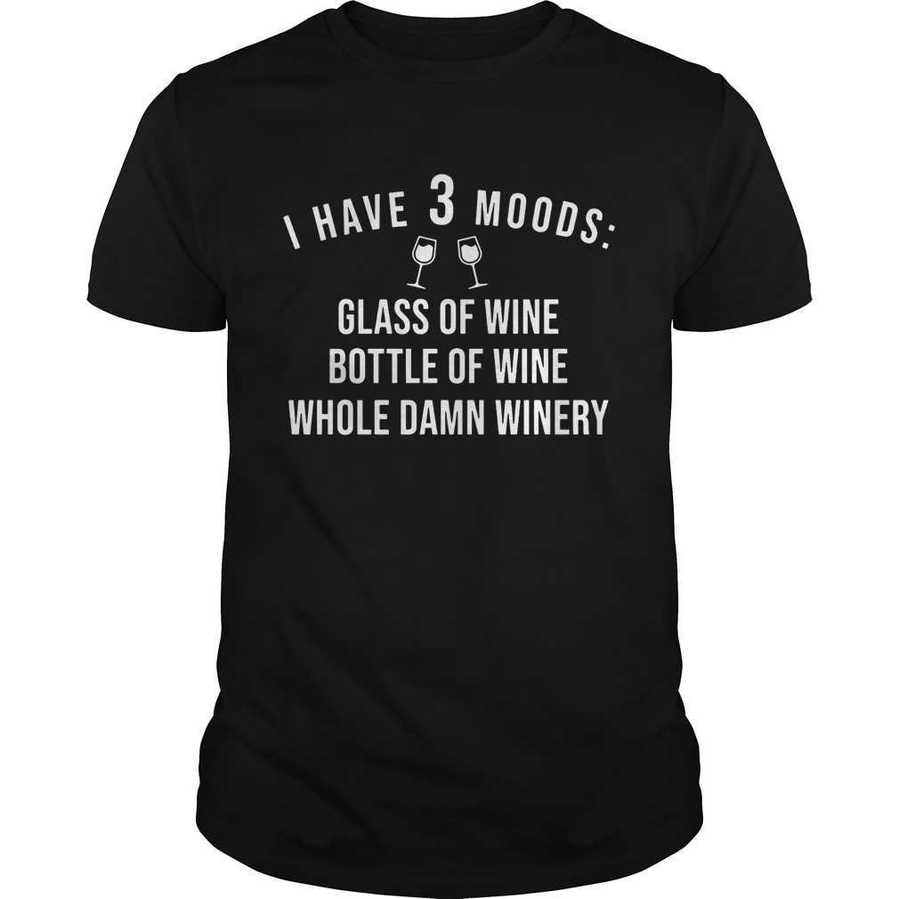 Glass of wine Bottle of wine Damn winery shirt