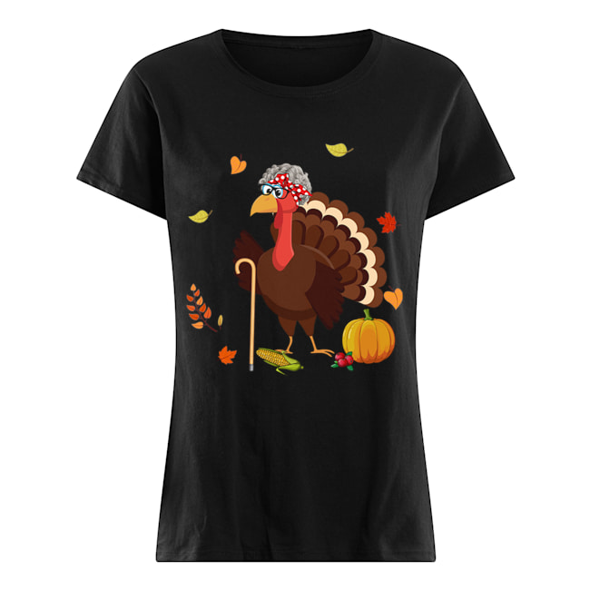 Grandma Turkey Thanksgiving Gift T-Shirt Classic Women's T-shirt