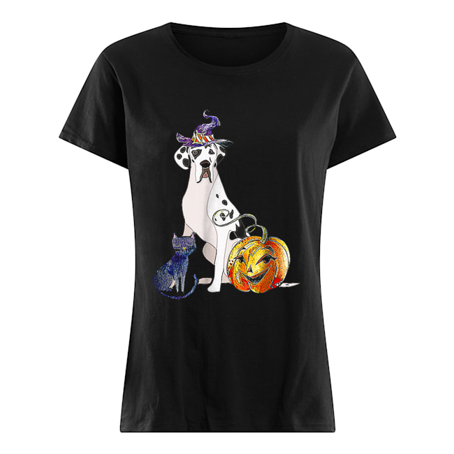 Great Dane Dog Halloween Harlequin Classic Women's T-shirt