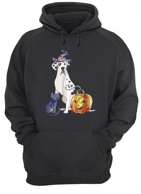 Great Dane Dog Halloween Harlequin Unisex Hoodie