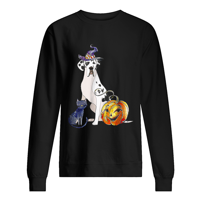 Great Dane Dog Halloween Harlequin Unisex Sweatshirt