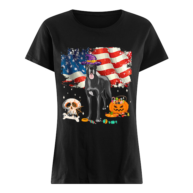 Great dane Dog Halloween Costume Gift Flag America T-Shirt Classic Women's T-shirt