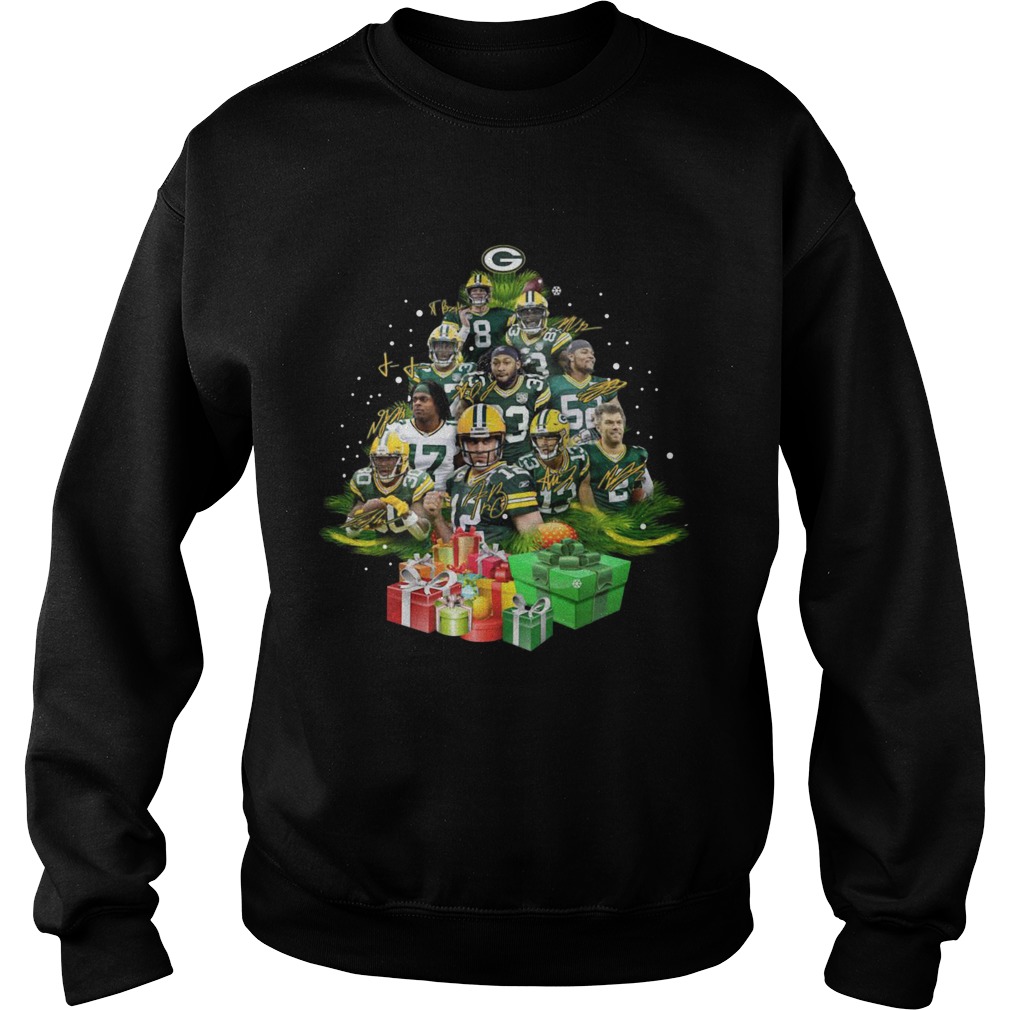 Green Bay Packers Players Christmas Tree Sweatshirt