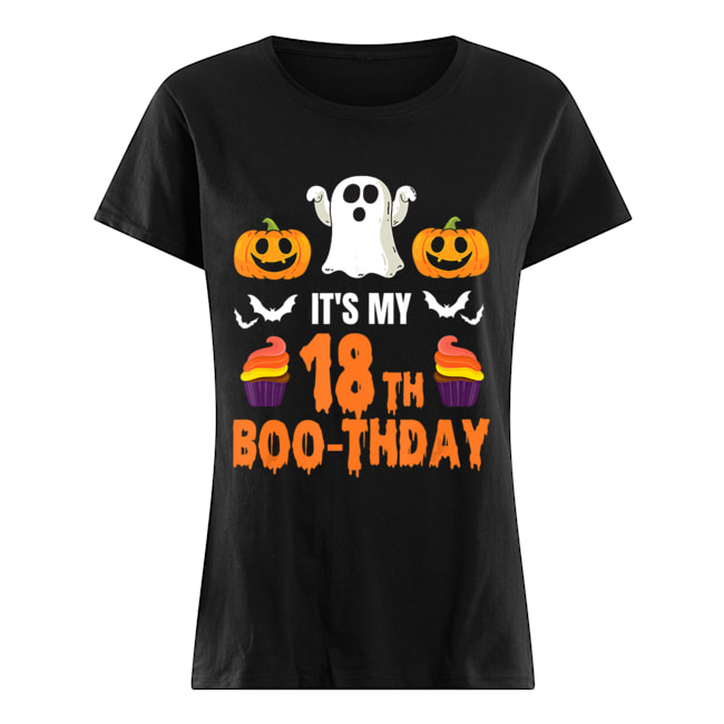 Halloween 18th Birthday Boo-thday T-Shirt Classic Women's T-shirt