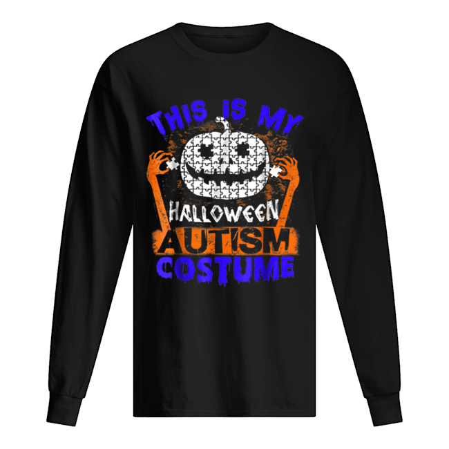 Halloween Autism Costume Long Sleeved T-shirt 