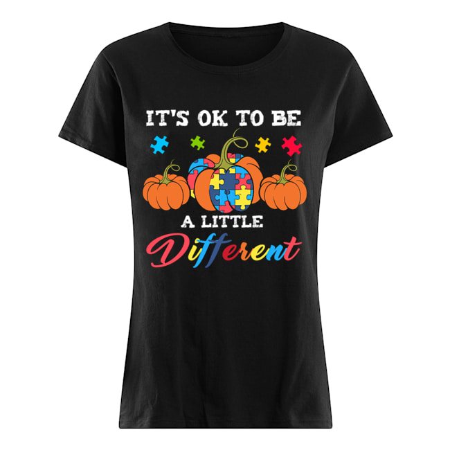 Halloween Autism Pumpkin It's OK to be a little different T-Shirt Classic Women's T-shirt