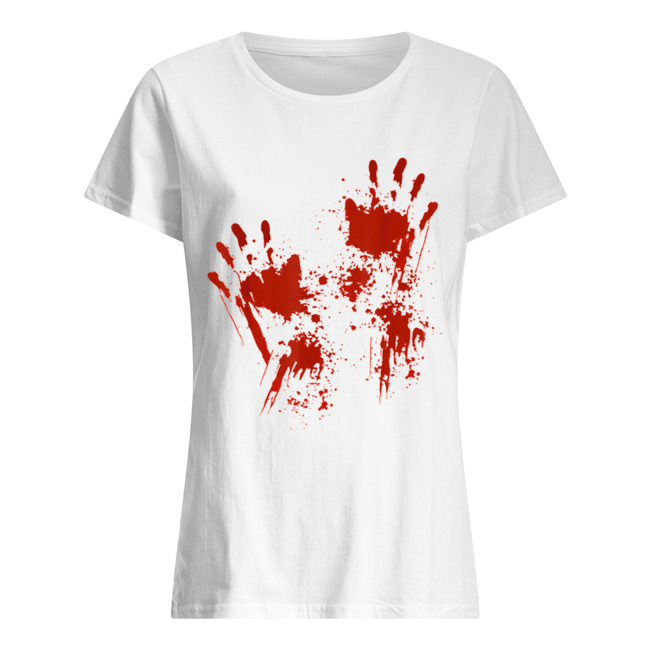 Halloween Blood Hands Costume Zombie Outfit Classic Women's T-shirt
